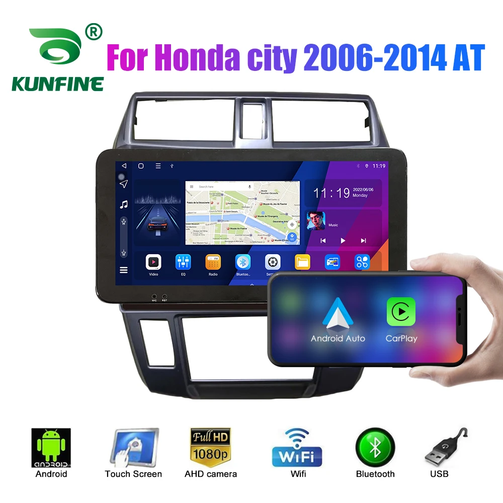 

Автомобильный радиоприемник 10,33 дюйма для Honda city 2006-2014 2Din Android Восьмиядерный автомобильный стерео DVD GPS навигатор плеер QLED экран Carplay
