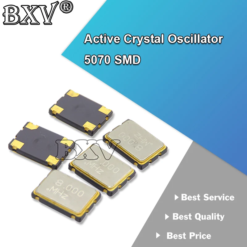 Активный кварцевый генератор Ibuw 5070 SMD OSC 6 МГц 10 МГц 12 МГц 16 МГц 20 МГц 24 МГц 25 МГц 33 МГц 50 МГц 7050 5*7, новый кварцевый генератор