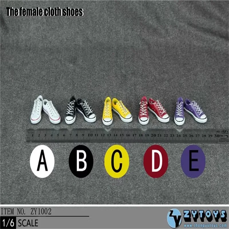ZYTOYS ZY1002 1/6 Женский солдатский тренд низкая спортивная обувь на шнуровке