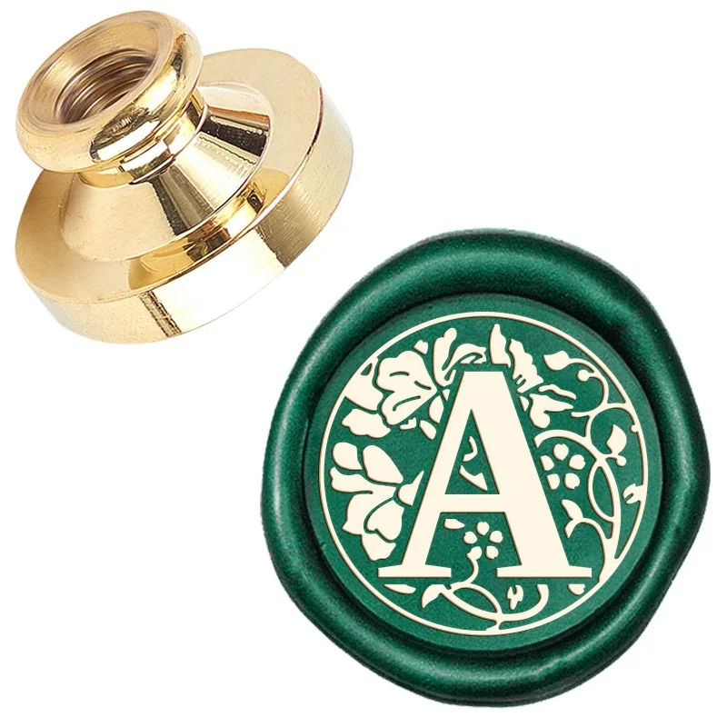 

1PC Wax Seal Stamp Head Letter Pattern Sealing Stamp Oval Heads Only Removable Sealing Brass Stamp Head for Decorating Wedding