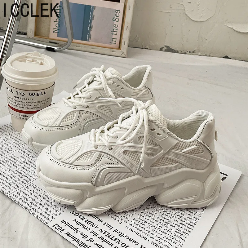 

Women Shoes 2022 Designer Sneakers Fashion Outdoor Platform Flats Causal Lace Up Shoes Female Comfort Ladies Footwear Size