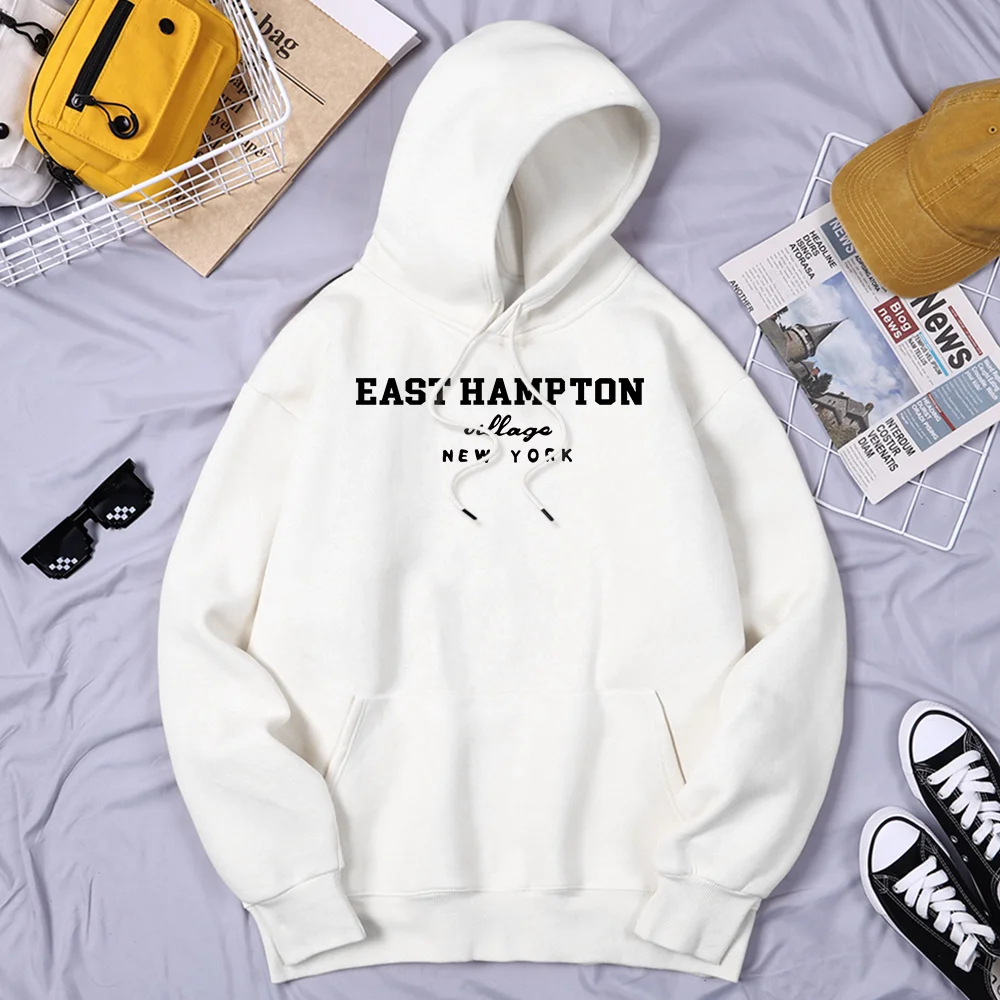 

East Hampton Village New York Man Hooded Fashion Comfortable Hoodie Vintage Daily Clothes Simplicity Oversized Man Streetwear