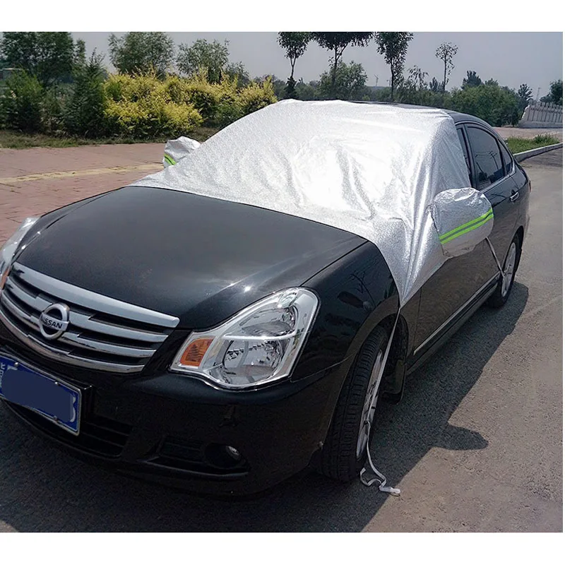 Алюминиевая пленка для лобового стекла автомобиля, солнцезащитный козырек, зимняя защита от снега, льда, дождя, пыли для Camry Civic, Altima, Mondeo, CRV Алюминиевая пленка для лобового стекла автомобиля, солнцезащитный козырек, зимняя защита от снега, льда, дождя, пыли для Camry Civic, Altima, Mondeo, CRV