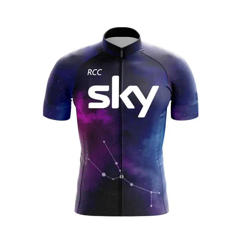 Мужская Быстросохнущая Велосипедная Майка RCC SKY 2024 С Полной Молнией MTB Mallot Ciclismo