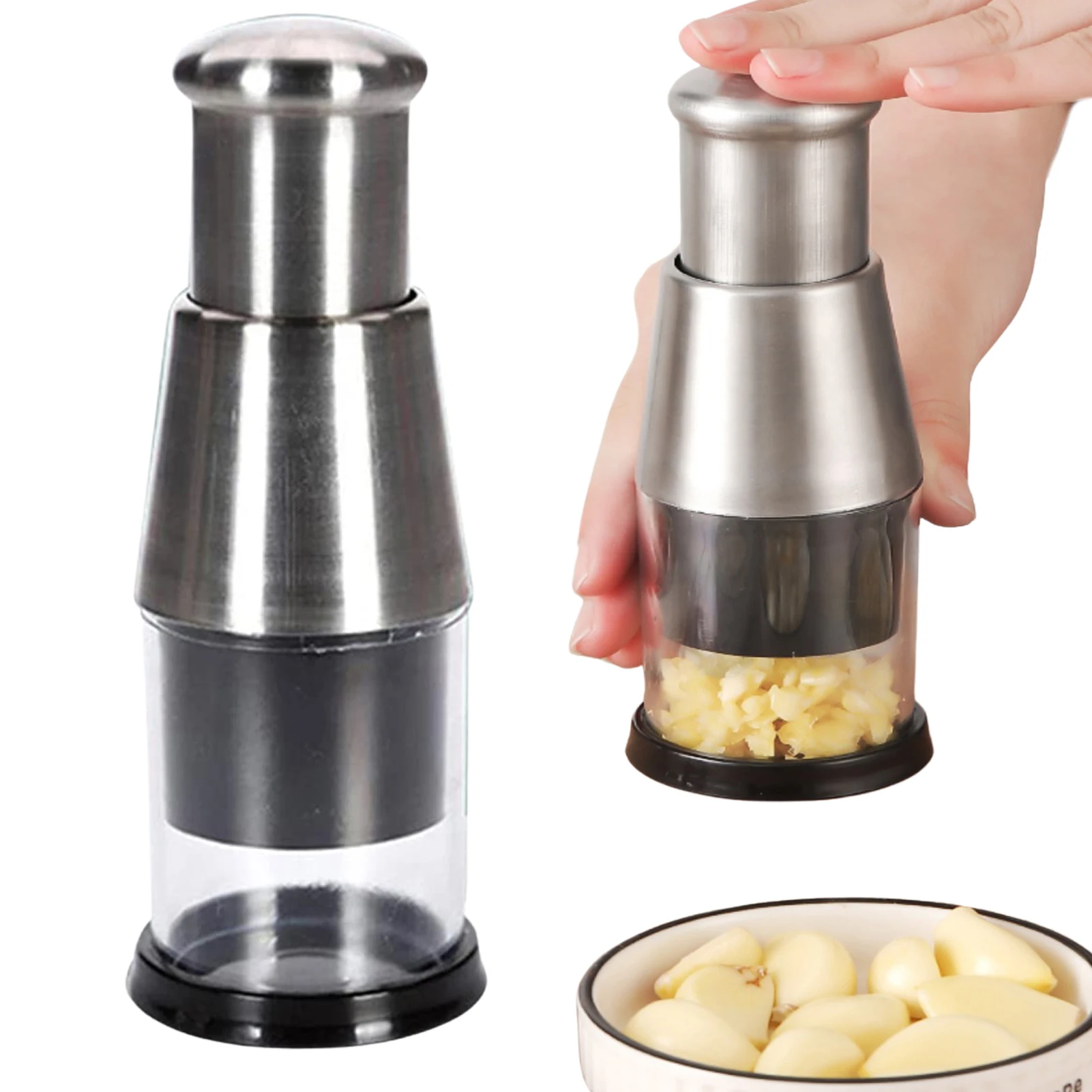 

Manual Garlic Chopper Handheld Pressing Food Veggie Chooper Pressing Vegetable Cutter Food Mincer Mini Food Processor For Onions