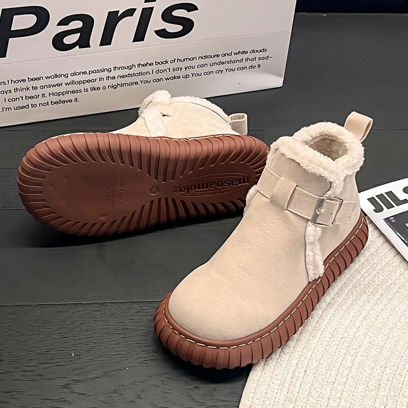 

Thick-soled Warm Fur One Snow Boots Winter Women's 2023 New Cashmere and Thick High-top Cotton Shoes Platform Boots