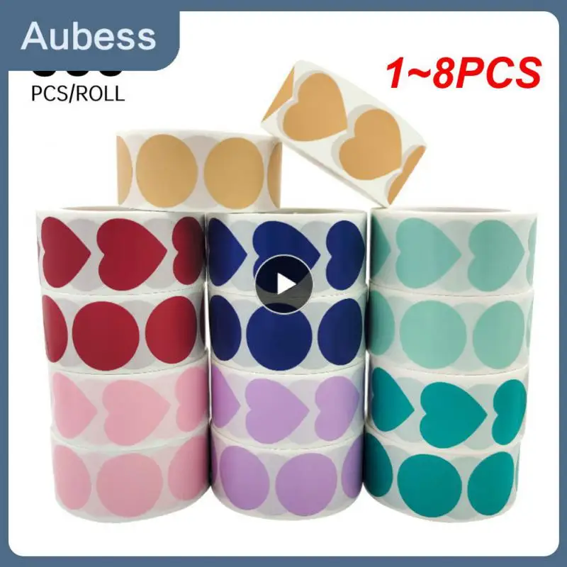 

1~8PCS ColorsRound Silver Rose Gold Scratch Off Labels Stickers 1 Inch for Party Activity Gift Business Stationery Sticker