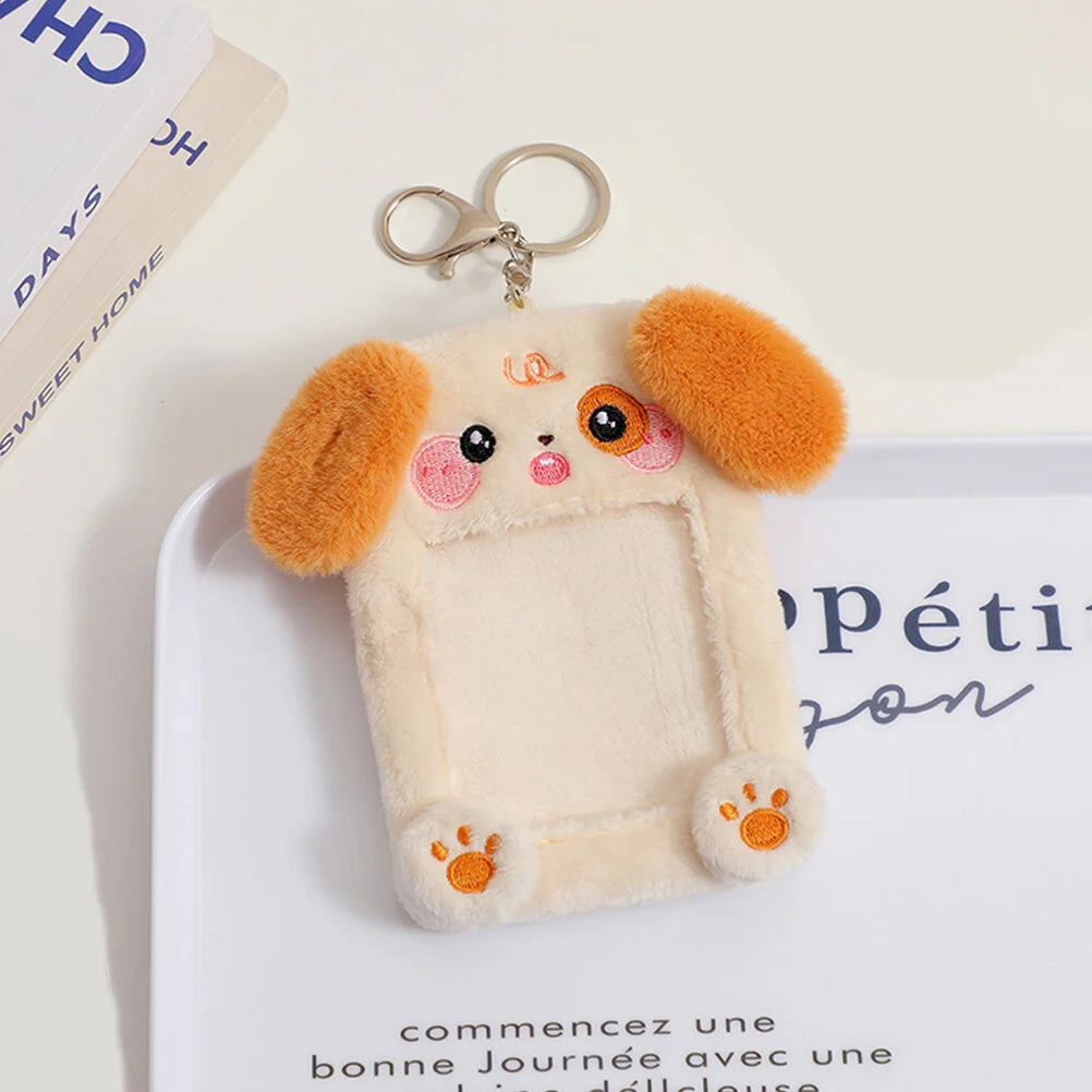 

Stuffed Animal Keychain Small Card Holder Id Badge Sleeves Cartoon Cards Case Fabric Student