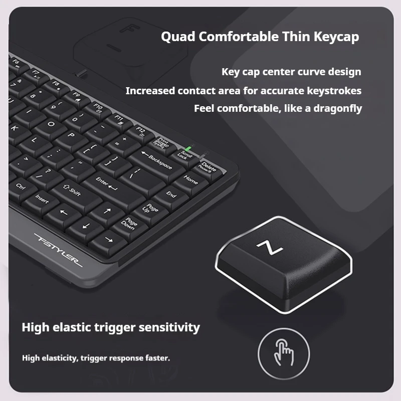 Shuangfeiyan Fk11usb Проводная мини-клавиатура для настольного компьютера офиса с защитой