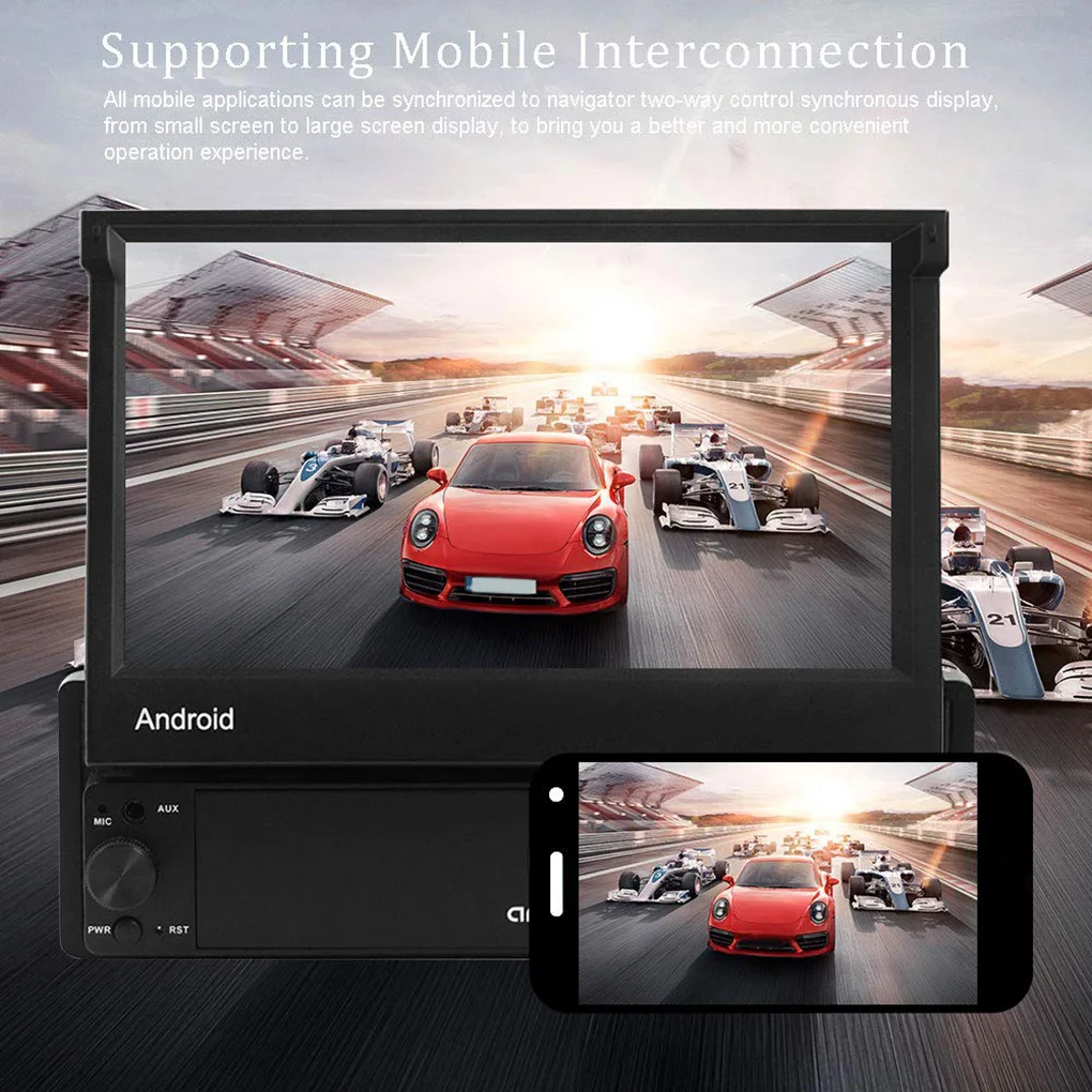 

Сменный Автомобильный сенсорный экран 7 дюймов HD для Android 8, 1 Din, MP5, GPS-навигация, Wi-Fi, зеркальная связь, камера заднего вида