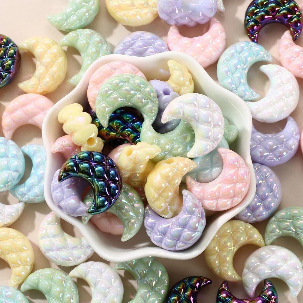 20 шт. разноцветные бусины в форме Луны