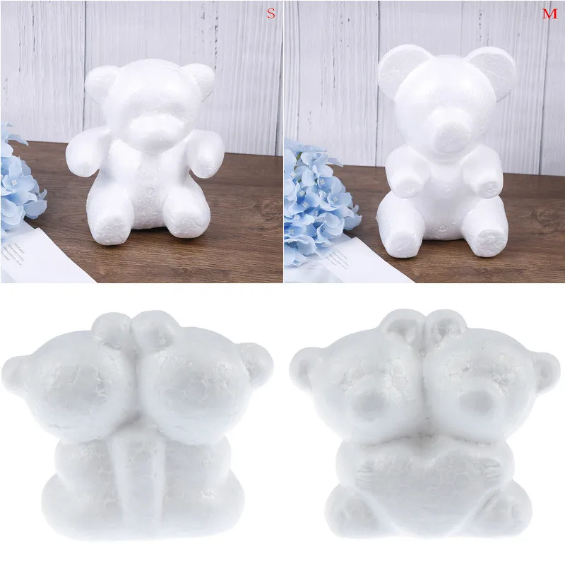 

1 Modelling Polystyrene Foam bear White Craft Balls For DIY Christmas Party Decoration Supplies Gifts