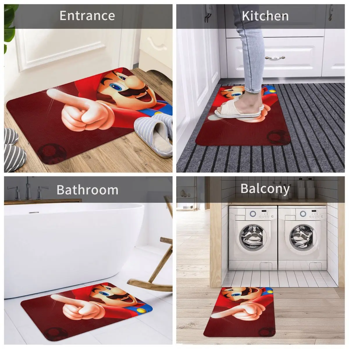 

Find More Super Mario Bath Door Mat Game Rug Carpet Decor Entrance Living Room Home Kitchen Bedroom Durable Balcony