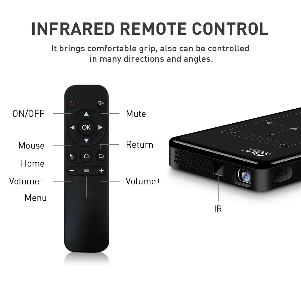 P09II двухдиапазонный 3D Mini 4K HD декодирующий DLP-проектор с 5G WIFI BT 2 + 16 ГБ