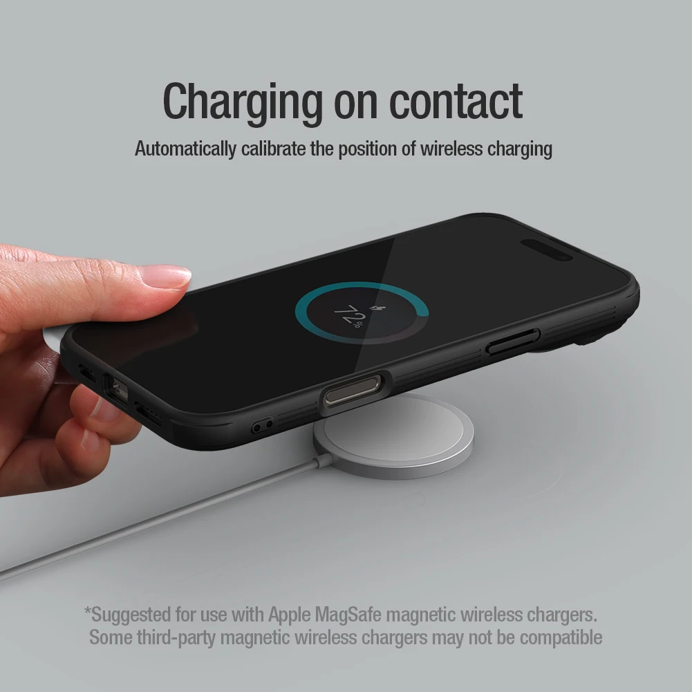 Чехол Nillkin для iPhone 16 Pro Max Magsafe защитный чехол с держателем объектива