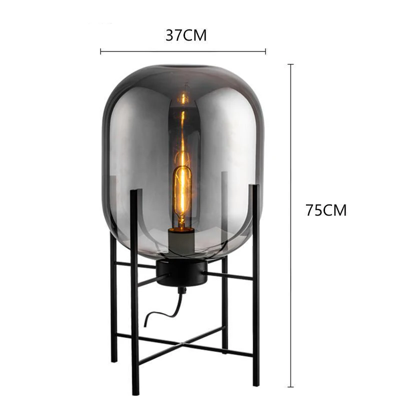 Светодиодный напольный светильник в скандинавском стиле ночник из дымчатого