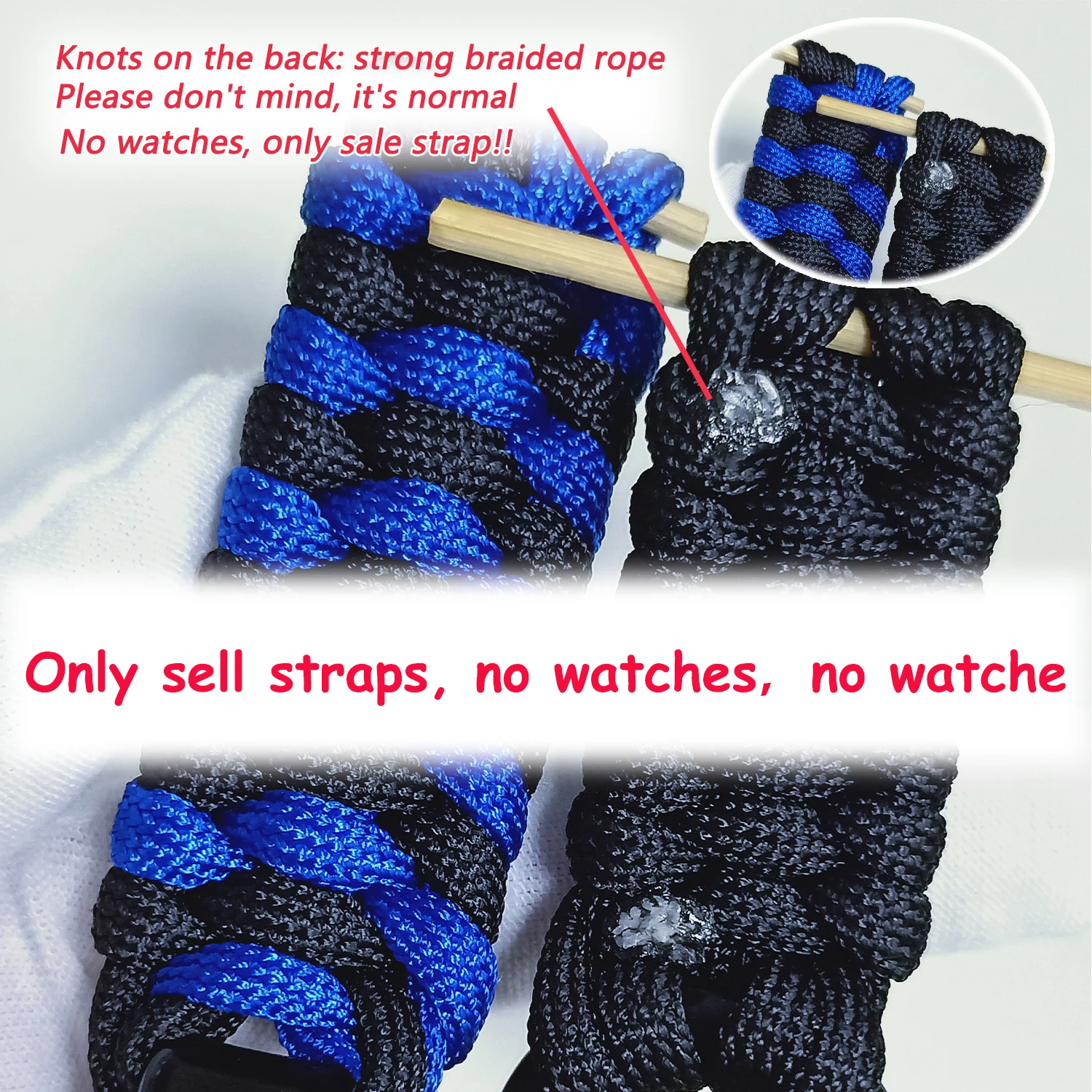 Sport Watch Strap for Apple Watch 44mm 42mm 45mm 38/40/41mm Survival Outdoor Bracelet for Apple Watch Series 6 5 7 SE Nylon Rope