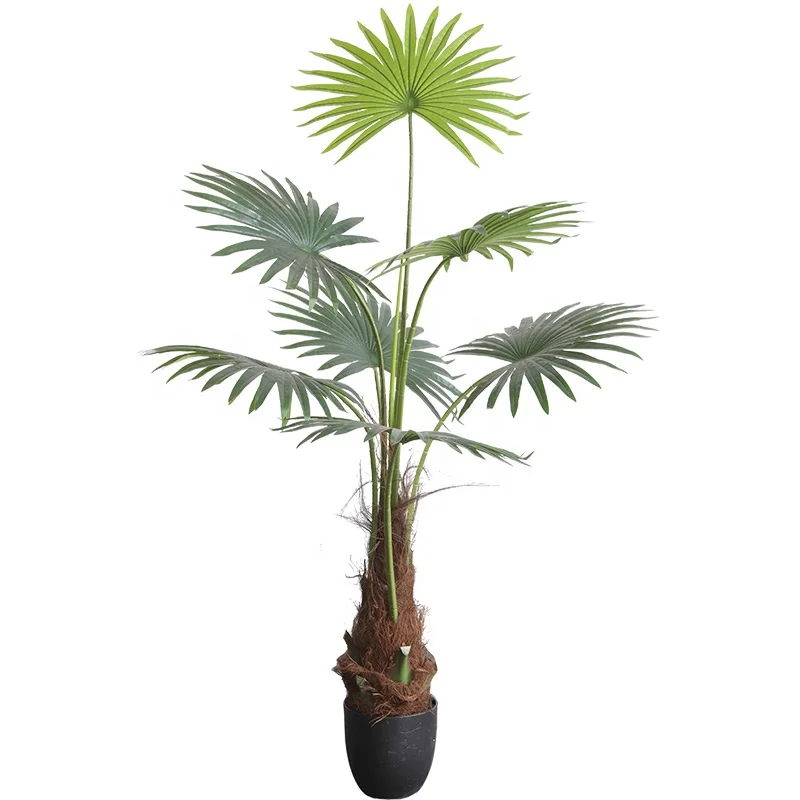 

Height 130cm Artificial Tropical Sabal Palm Tree Potted faux Greenery bonsai garden ornaments pot plant