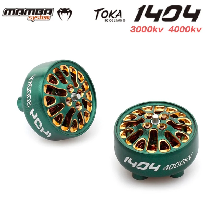 Фото MAMBA TOKA 1404 3000KV 6S 4000KV 4S Brushless Racing Motor Grenn для FPV 2 5 inch-4inch зубочистка Drone DIY Parts