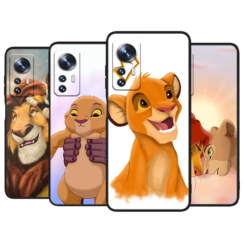 

The Lion King Anime For Xiaomi Mi 13 12 11 10 11T 10T 9T 9 Note 10 Ultra Pro Lite TPU Soft Silicone Black Phone Case Coque Capa