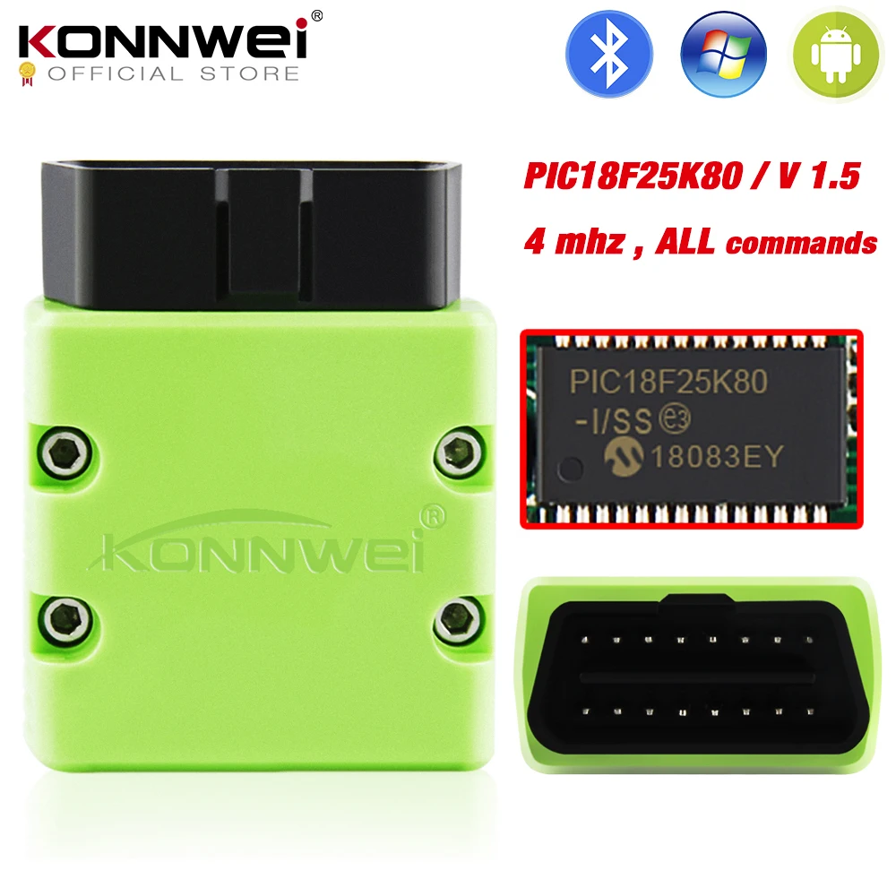 KONNWEI ELM327 V1.5 OBD2 Scanner KW902 Bluetooth-compatible Auto Scanner MINI ELM 327 OBD 2 KW902 Code Reader for Android Phone