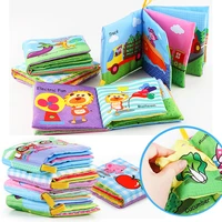 baby cloth book early education toy baby kids english shape fruit vegetable cognitive palm book tear not rotten with sound paper
