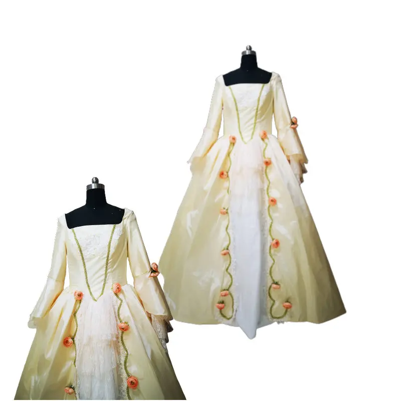 

Champagne Historical Civil War Southern Belle Gown evening Dress/Victorian Dress US6-26 D-813