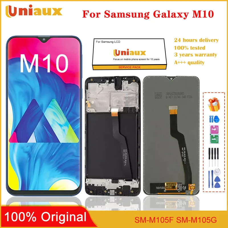 6,22 'Оригинальный ЖК-дисплей для SAMSUNG Galaxy M10 2019 дисплей для телефона M105F M105G/DS сенсорный экран дигитайзер в сборе + пакет услуг
