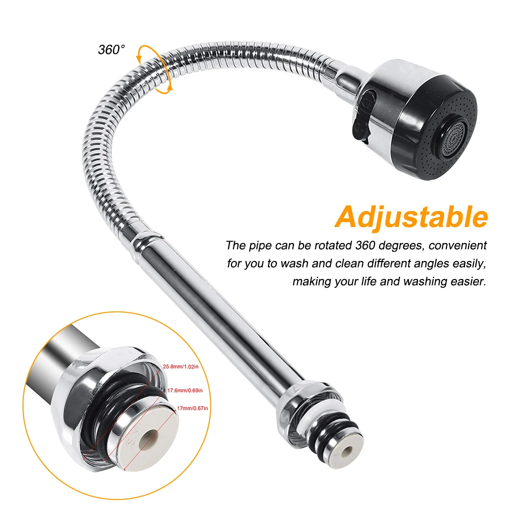 

Faucet Aerator Extension Flexible Tap Water Sprayer Basin Stainless Steel Plastic Spray Washing Shower Head Improvement