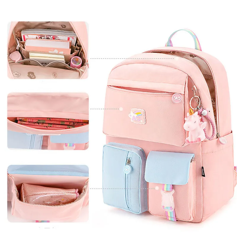 2022 Girls School Bag Super Light Children's Spine Protection And Load Reduction Backpack Student Large Capacity Child Bags