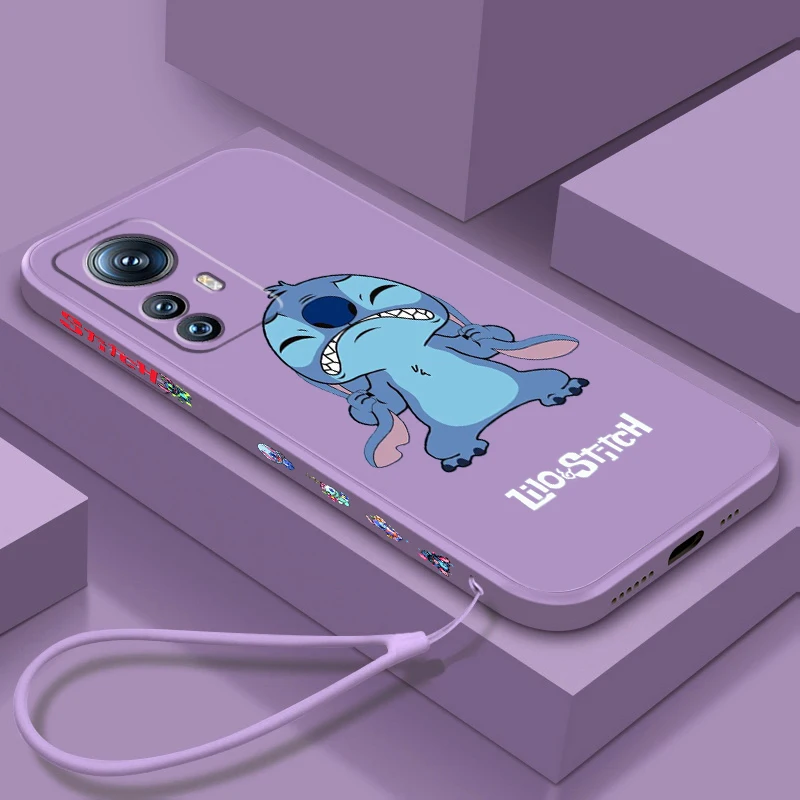 

Disney Stitch Anime Cute Hot Phone Case For Xiaomi Mi 13 12S 12 12X 12T 11i 11T 11 10 10S 10T Pro Lite Ultra 5G Liquid Left Rope