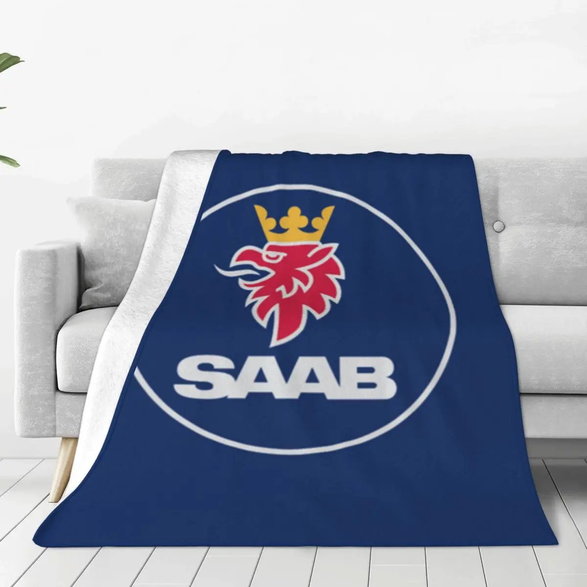 

Saab Blanket Bedspread On The Bed Living Room Sofa Cover For Kids Throw Blanket cartoon animal lion Contrasting color microfiber