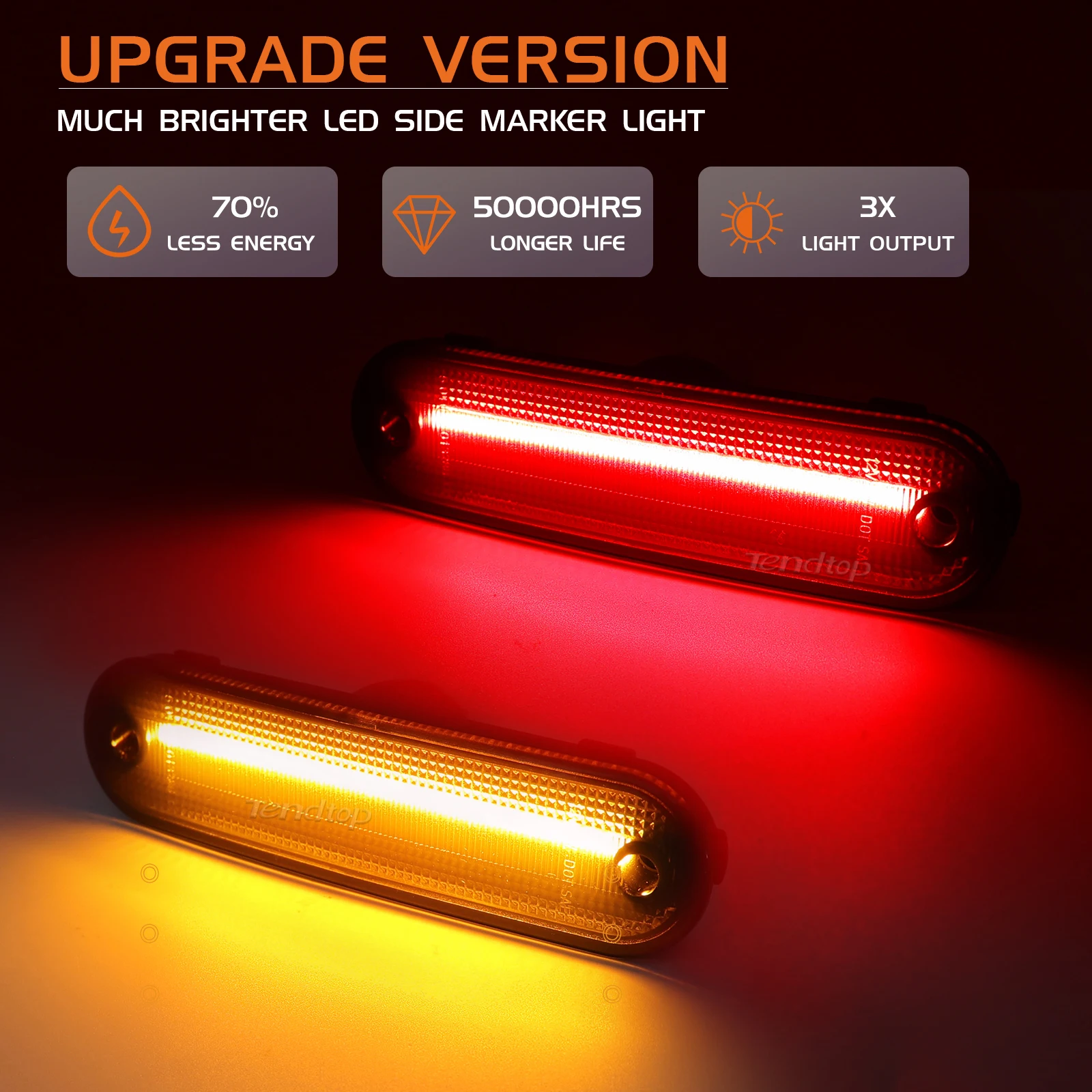 4 шт. дымчатые линзы янтарного цвета передние красные задние светодиодные