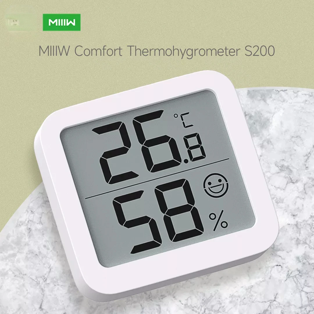 Youpin MIIIW Thermometer Wireless Smart Electric Digital Indoor Thermo-Hygrometer with Magnet,MIN/MAX Records for Room Climate