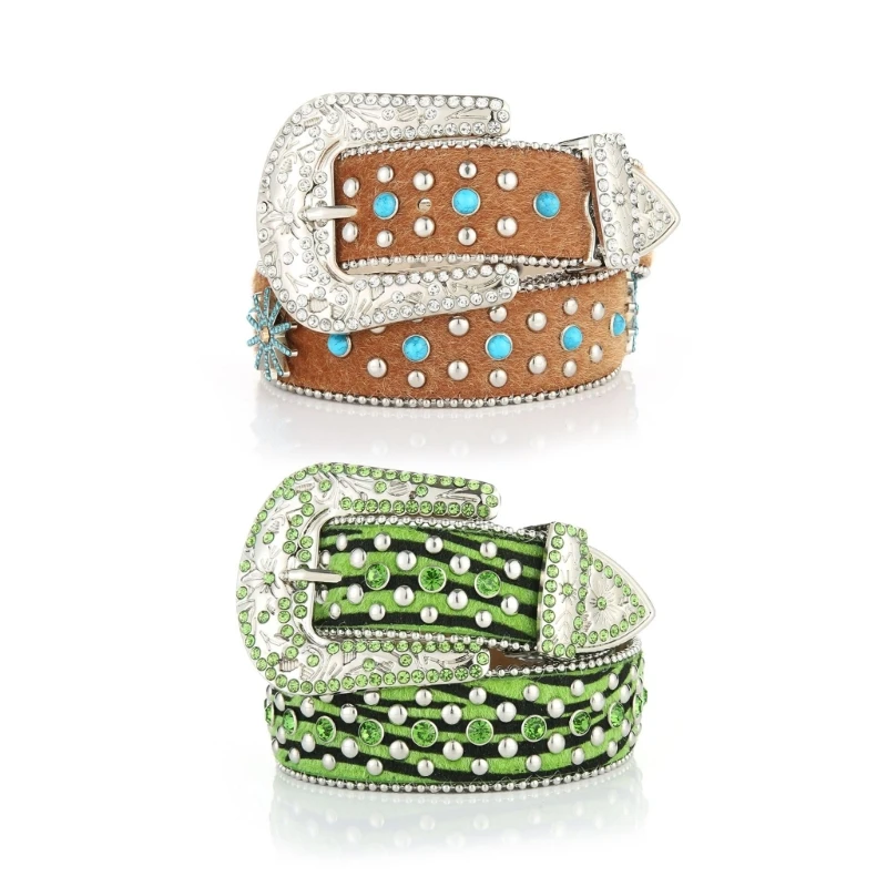 

New style Elegant Relief Pattern Buckle Waist Belt for Adult for Jeans Skirt