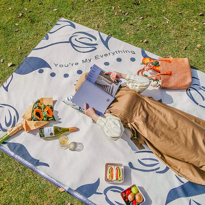

Mat blended picnic mat moisture proof pad thick waterproof lawn mat outing spring outing mat outdoor picnic table cloth