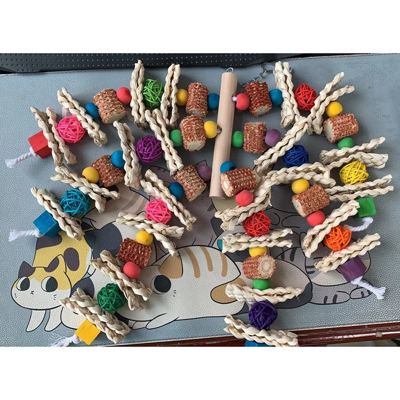 Игрушки для попугаев натуральный кукурузный початок жевательные игрушки птиц