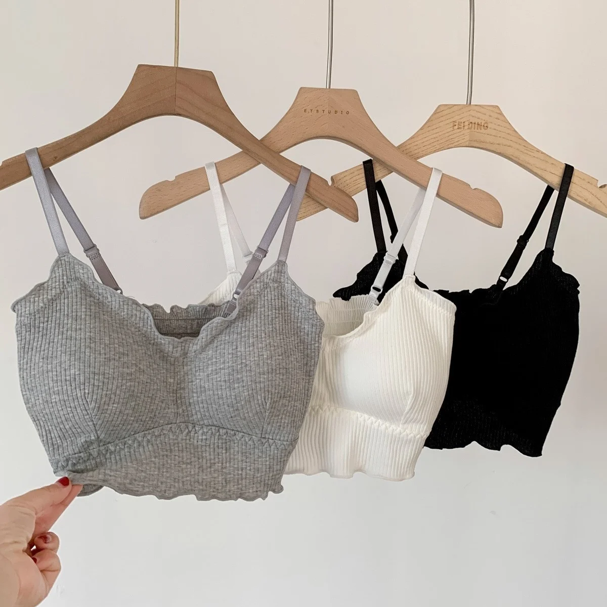 

2022 Spring And Summer New Niche Beauty Back Underwear Ladies Small Chest Pure Cotton Wrap Chest Fold Wrap Chest Tube Top
