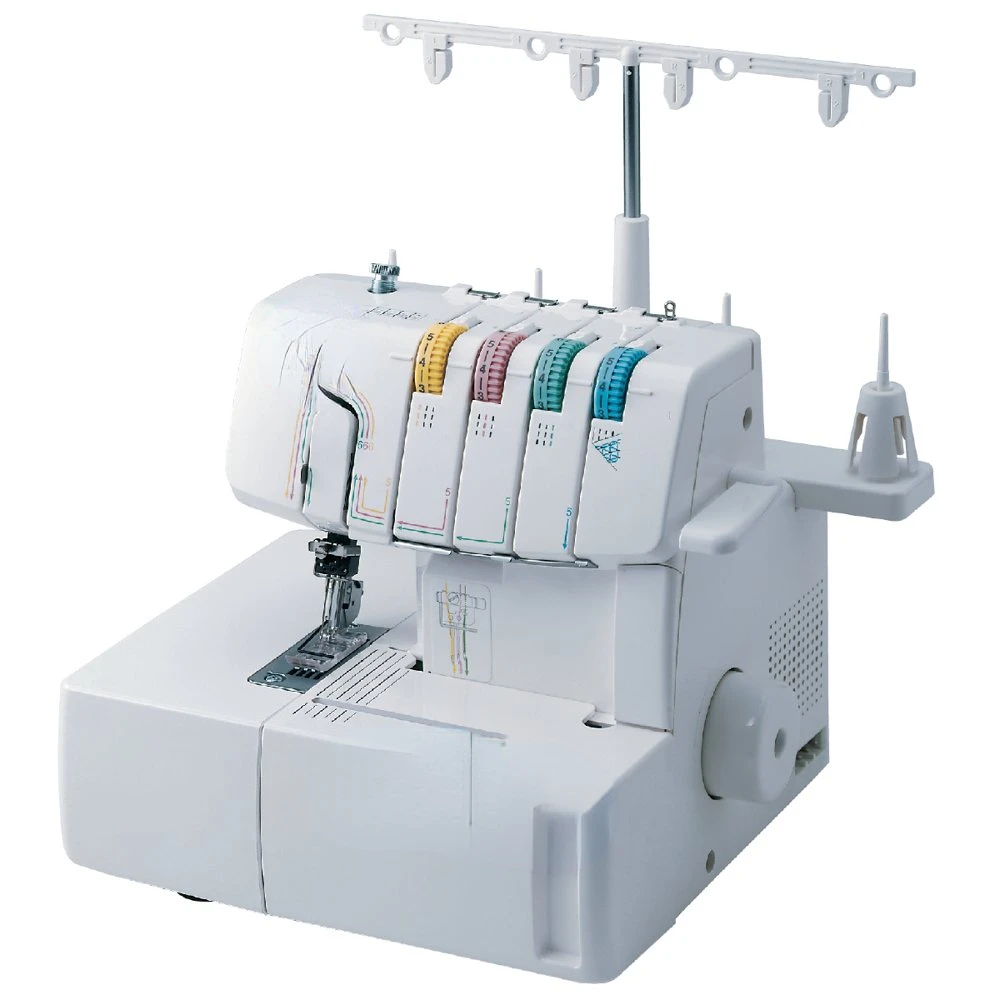 

Coverstitch with Color-Coded Threading Guide