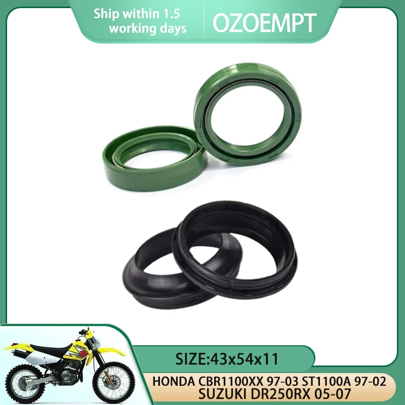 Комплект сальников и пылезащитных крышек для передней вилки мотоцикла OZOEMPT, подходит для HONDA CBR1100XX 97-03 ST1100A 97-02 SUZUKI DR250RX 05-07