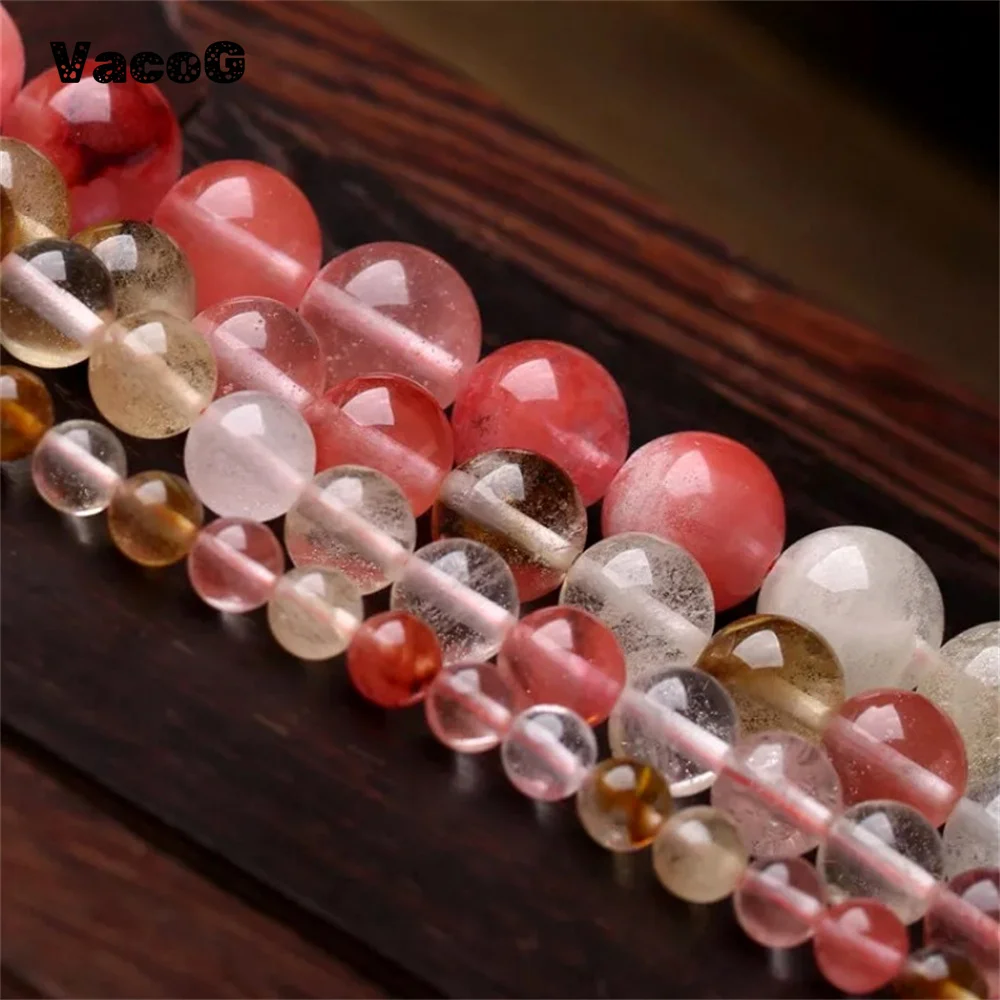 

Watermelon Peel Agate Chalcedony Natural Stone Bead Round Loose Space Bead For Jewelry Making Bracelet DIY 4/6/8/10/12MM