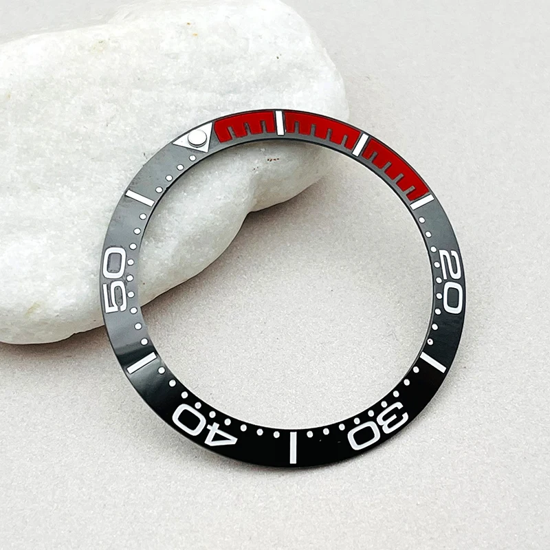 Fashion 38mm Ceramic Sloped Bezel Insert Ring Inner Diameter 30.5mm Fits Seamaster Seiko Men's Watch Replacement Repair Parts
