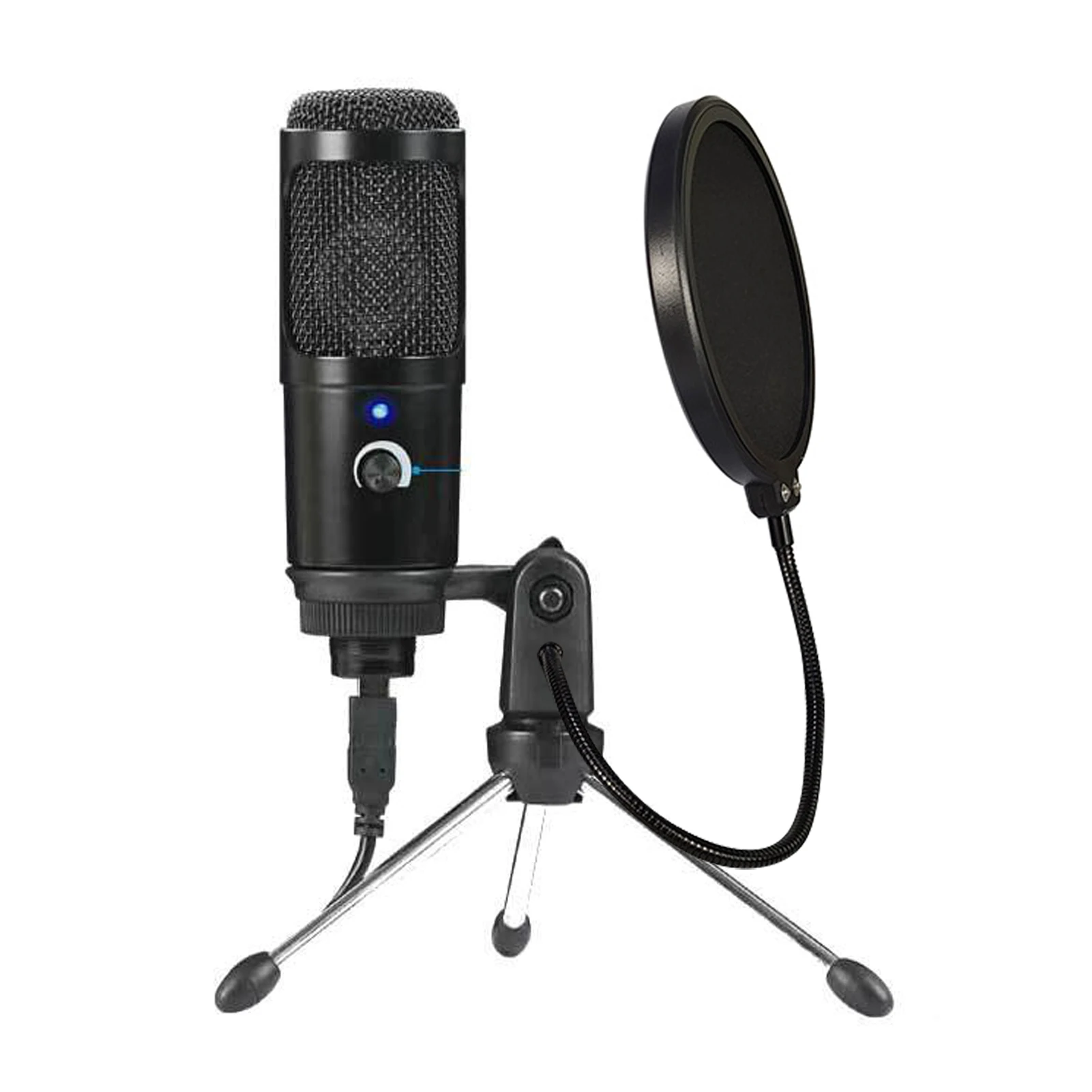 

Chatting USB Microphone Capacitive Singing Multifunctional Adjustable Angle Accessories Live Broadcast Clear Sound For Gaming