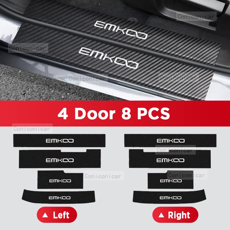 

Накладка на порог автомобиля для GAC Trumpchi EMKOO 2023 2024, декоративная накладка на педаль из углеродного волокна, водонепроницаемая защитная наклейка, аксессуары