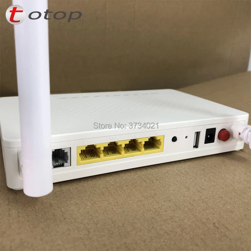 Бесплатная доставка 10 шт. F660 V8 GPON ONU Wifi ONT 1GE + 3FE 1USB 1TEL 5Dbi Внешний 100% новое