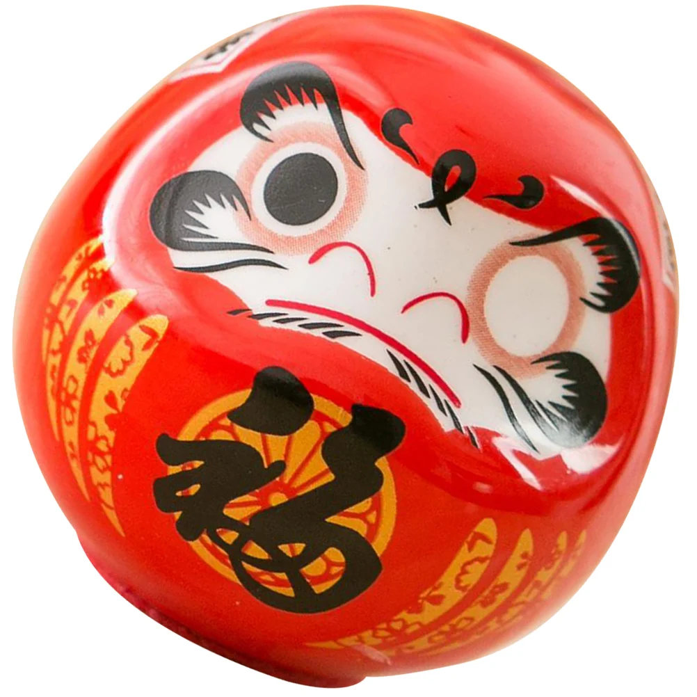 

Daruma Japanese Luck Fortune Statue Mini Good Figurine Wobbling Mascot Blessing Sculpture Egg Decor Style Home Ornament Zen