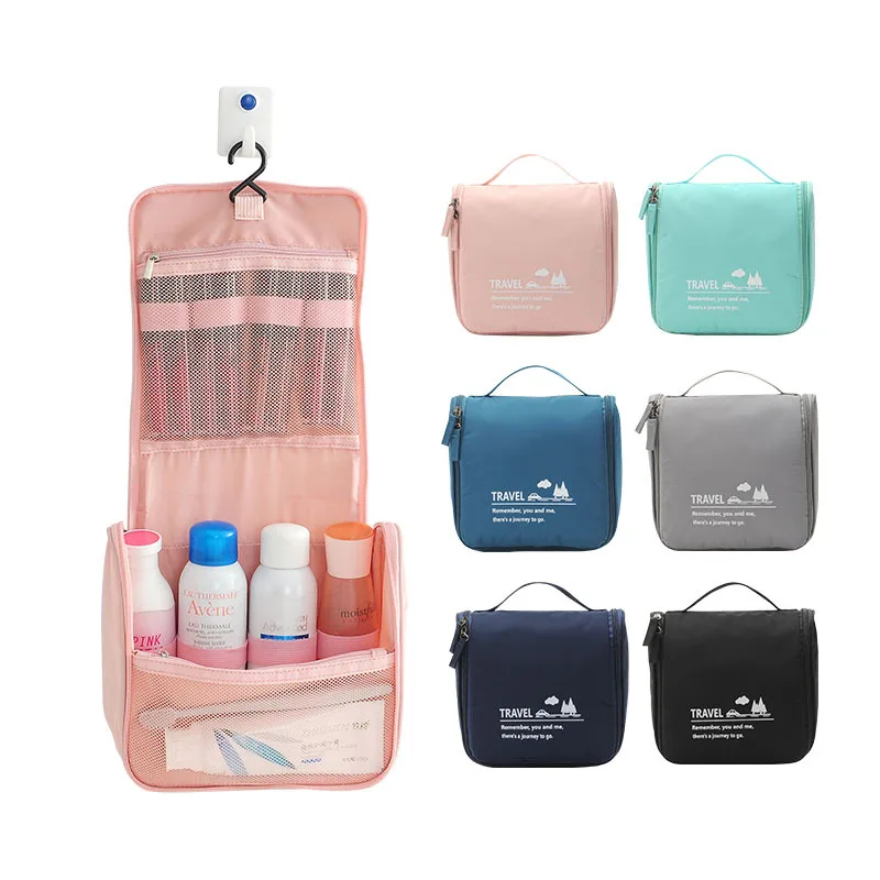 

Women Portable Makeup Bags Travel Cosmetic Bag Female Toiletries Hanging Organizer Waterproof Storage Neceser Bathroom Wash Bag