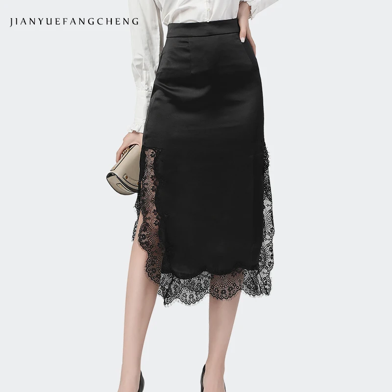 Skirts Women High Waist Soft Smooth Casual Evening Clothing