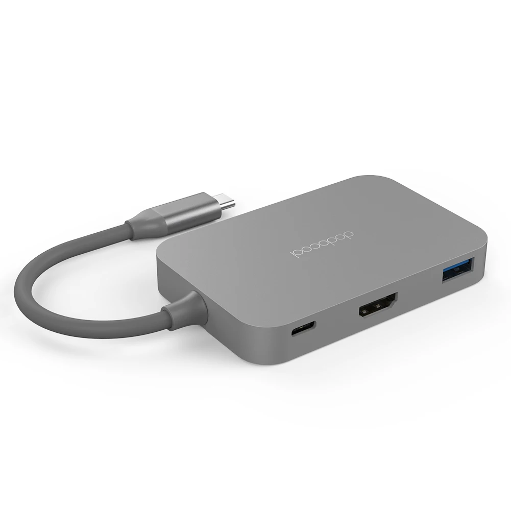 

dodocool 7-in-1 USB-C Hub With Type-C Power Delivery 4K Video HD Output SD/TF Card Reader And 3 SuperSpeed USB 3.0 Ports