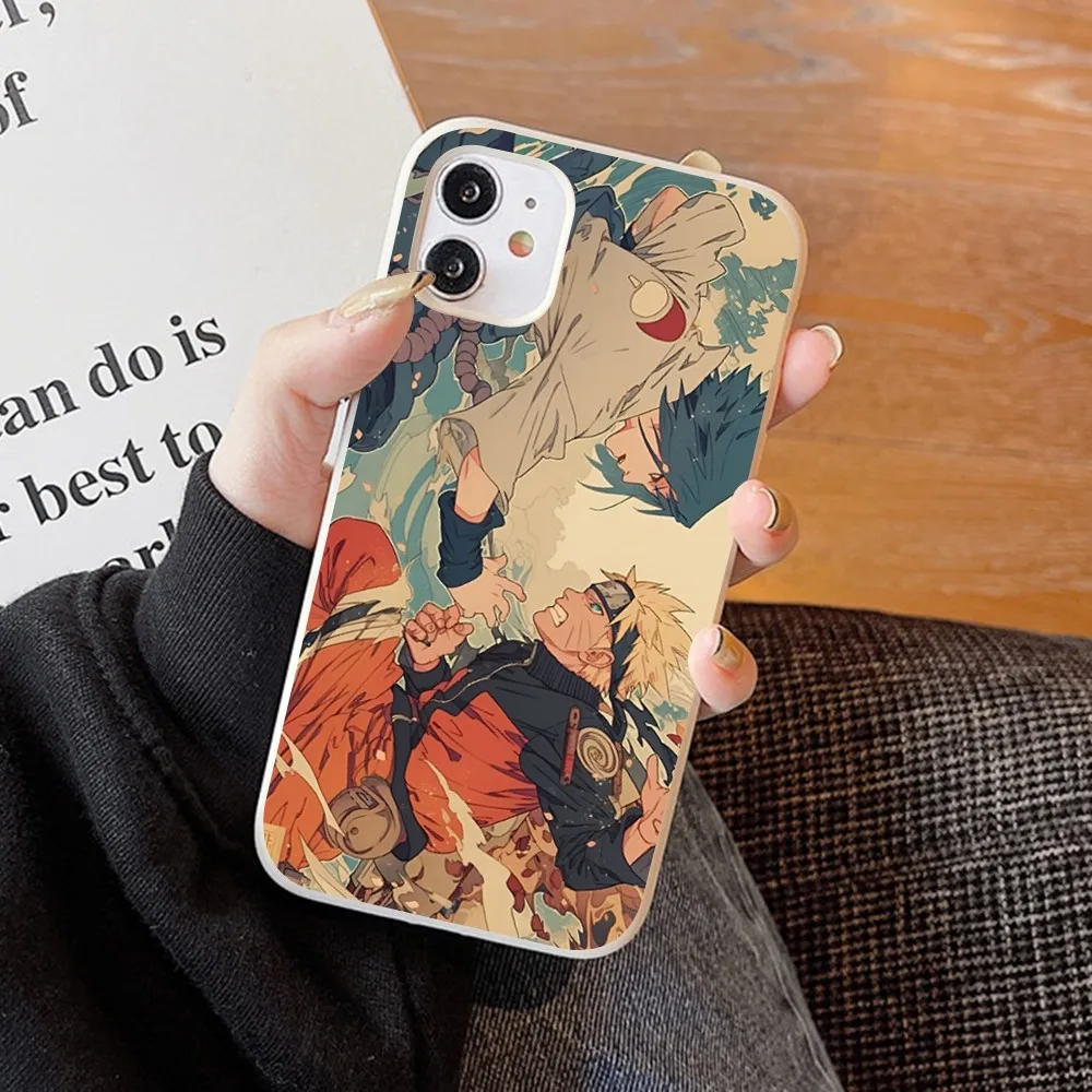 Anime Cool-N-Narutos Phone Case Soft Solid Color For Iphone 14 11 12 13 Mini Pro Max 7 8 Plus 6 6s X Xs Xr